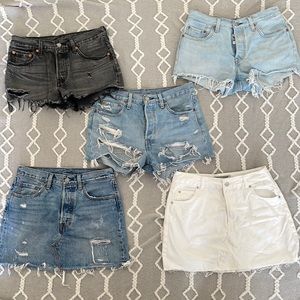 Levi’s shorts and skirts